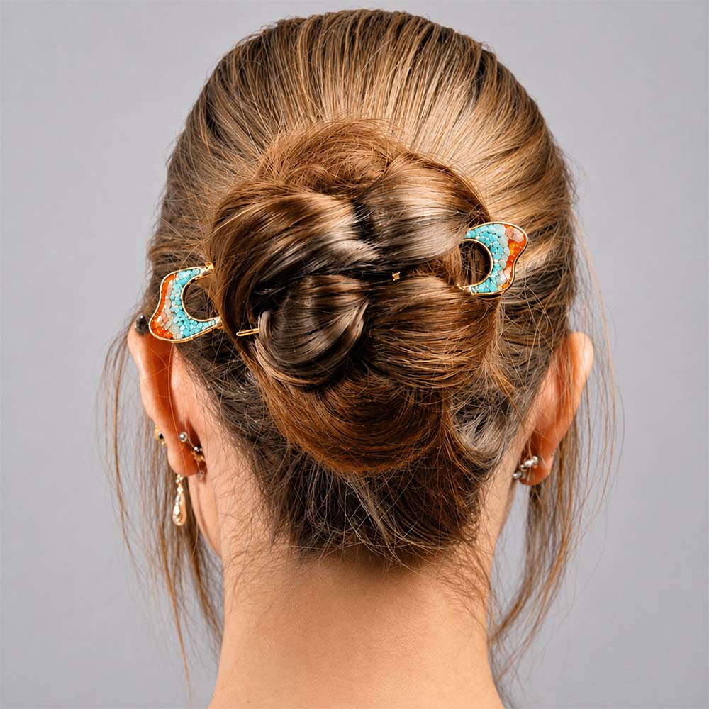Nanhong Freeform Hairpin, Dunhuang Red