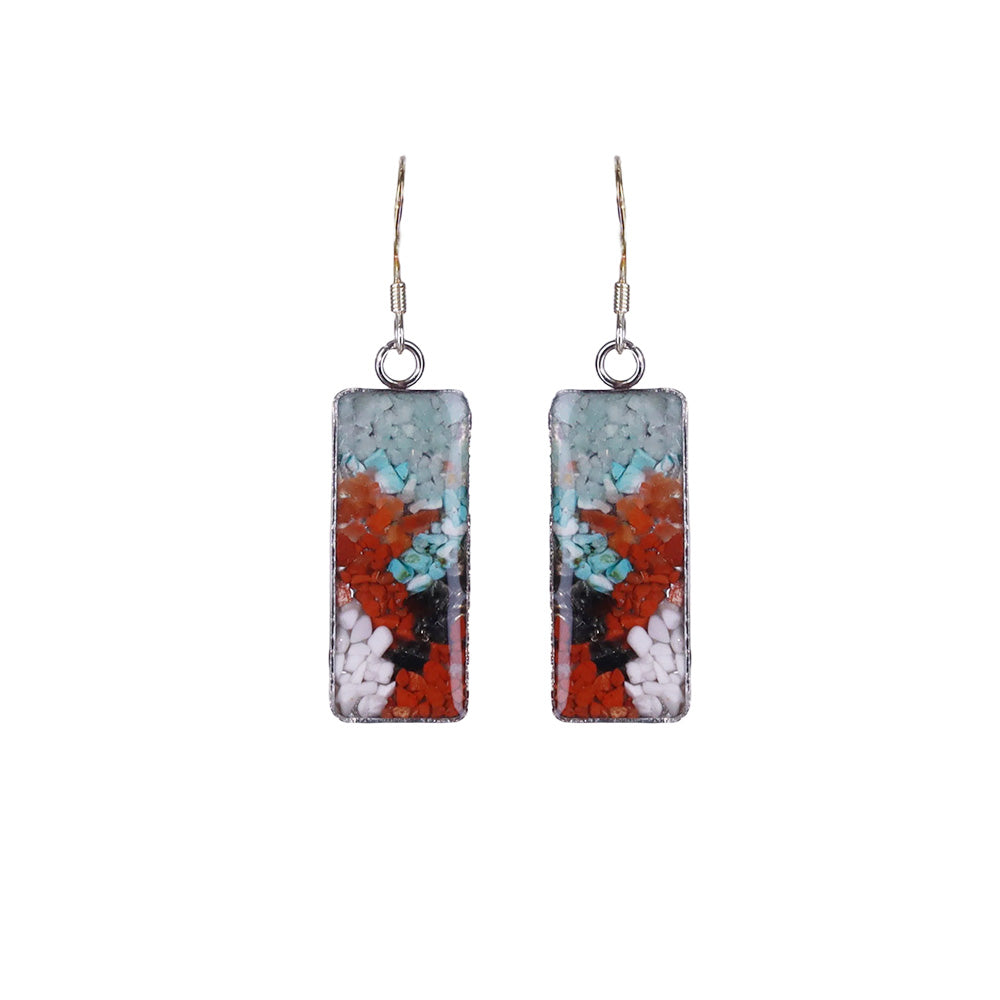 Color Stone Inlay Earrings – Deer King, Dunhuang Series