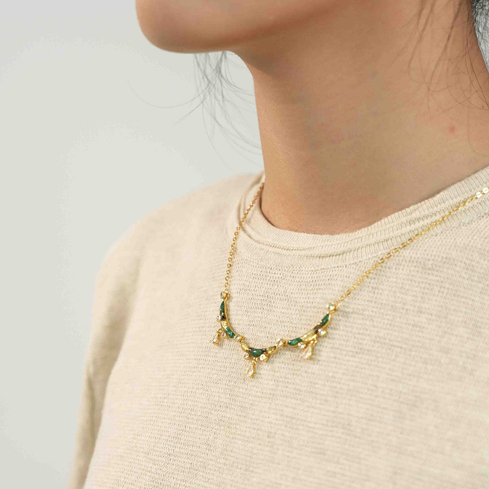 Color Stone Inlay Ying Luo Necklace – The Conjured City, Dunhuang Series