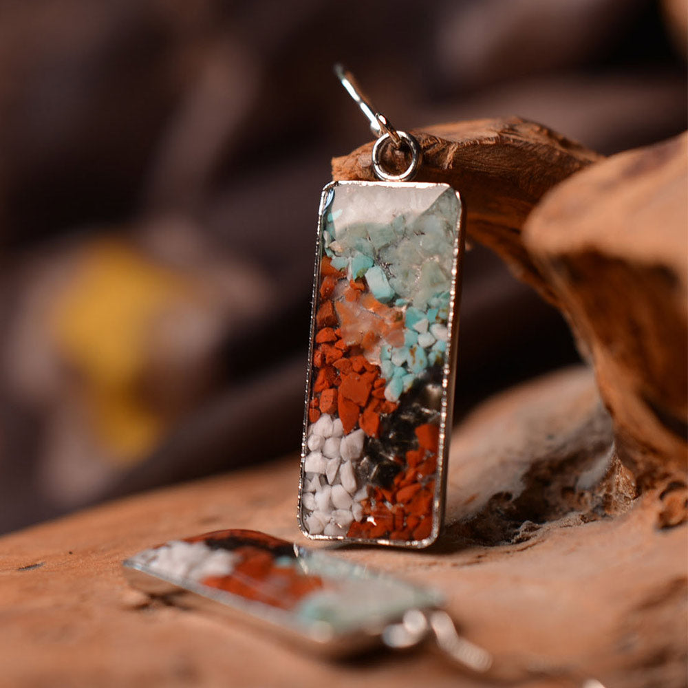 Color Stone Inlay Earrings – Deer King, Dunhuang Series