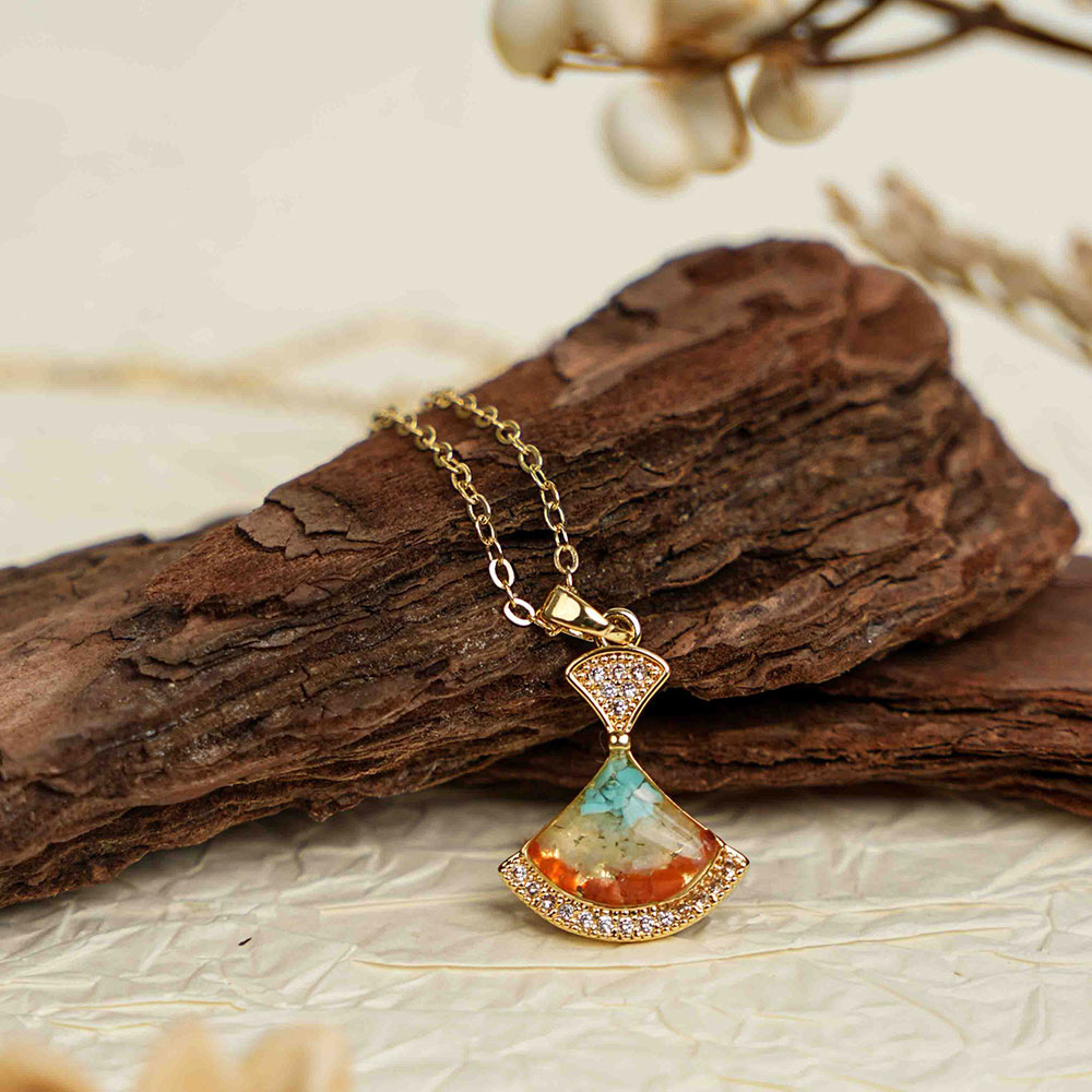 Color Stone Inlay Bell Necklace B – Dunhuang Color