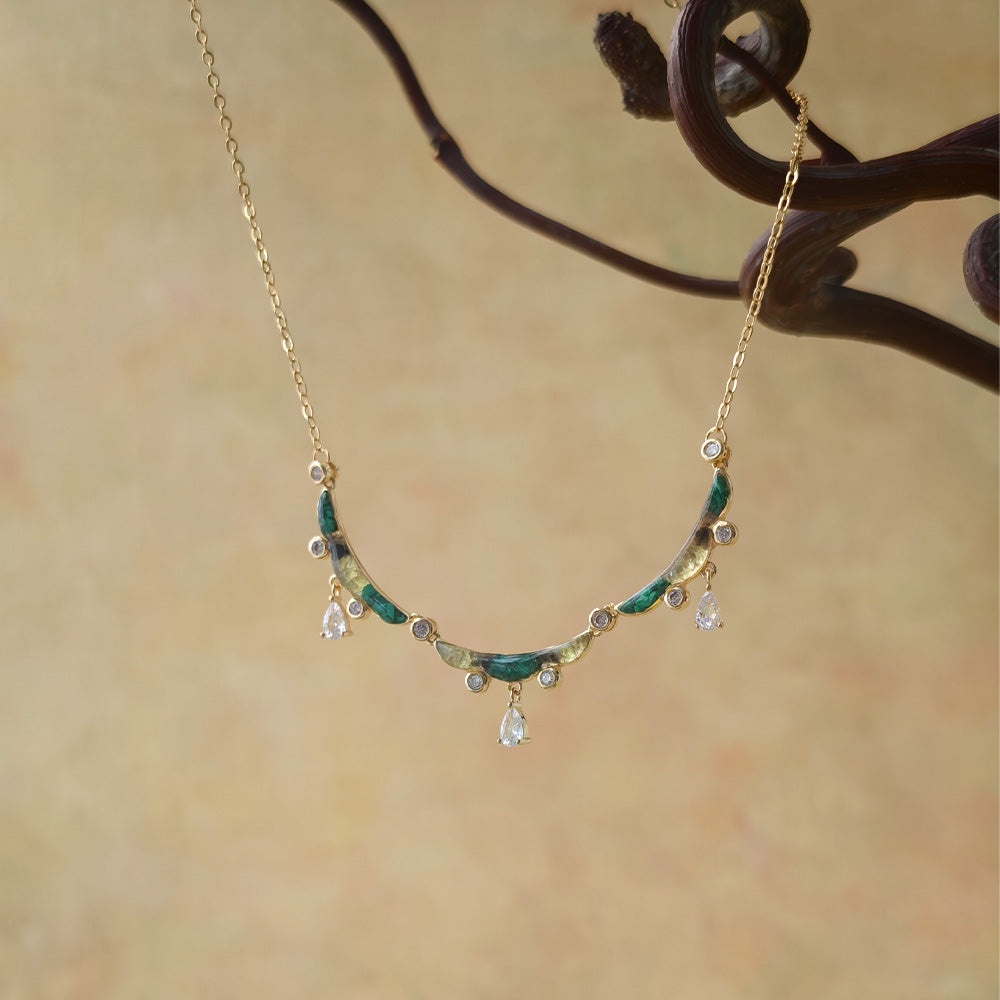 Color Stone Inlay Ying Luo Necklace – The Conjured City, Dunhuang Series