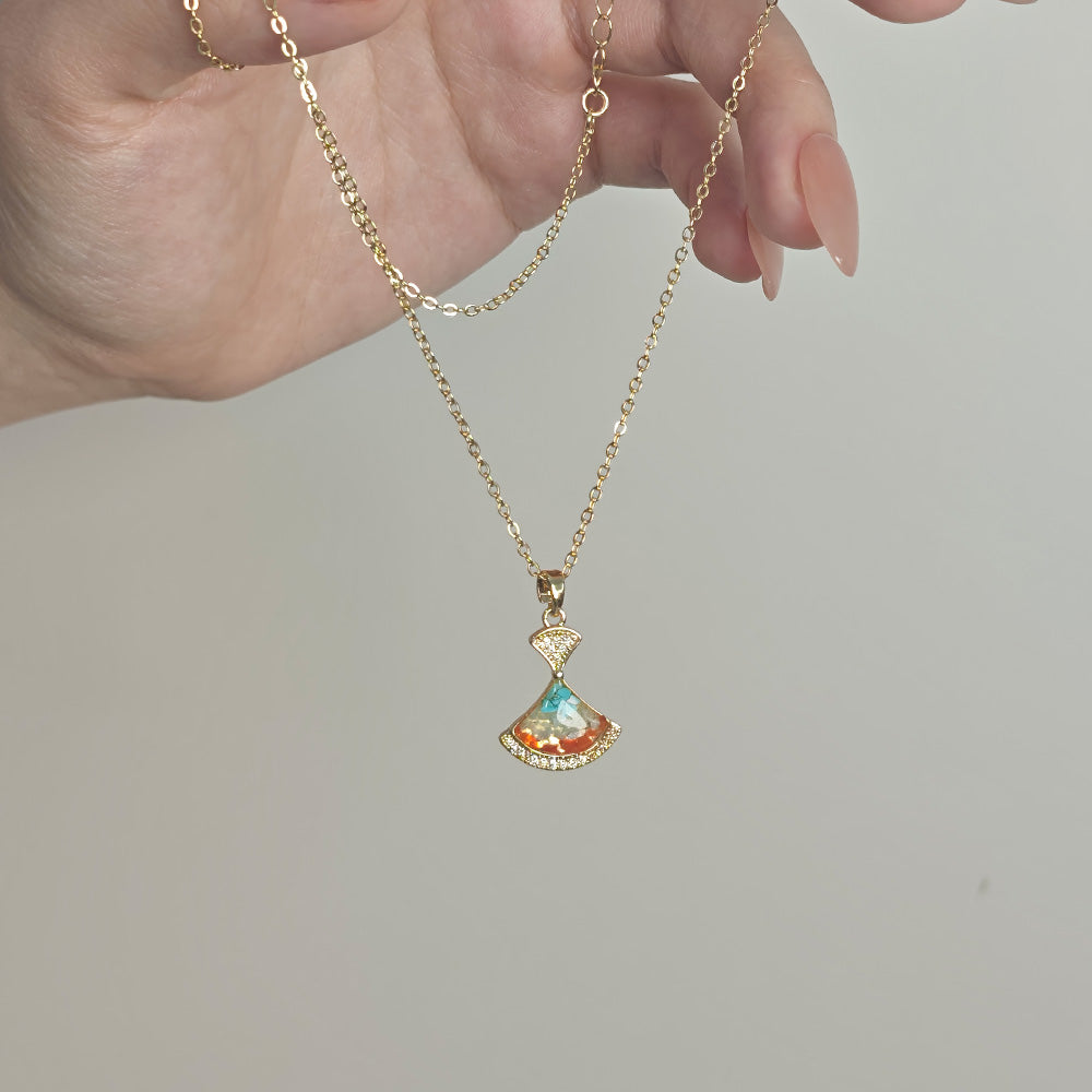 Color Stone Inlay Bell Necklace B – Dunhuang Color