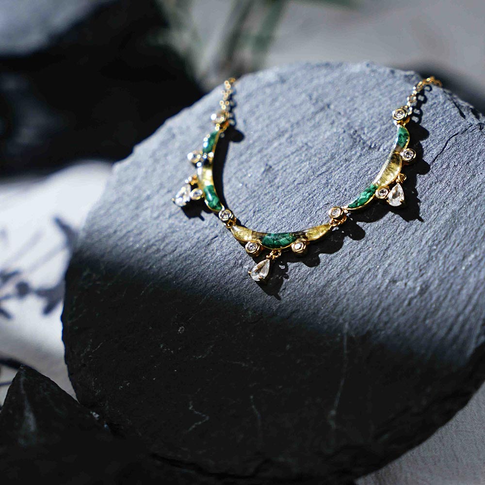 Color Stone Inlay Ying Luo Necklace – The Conjured City, Dunhuang Series