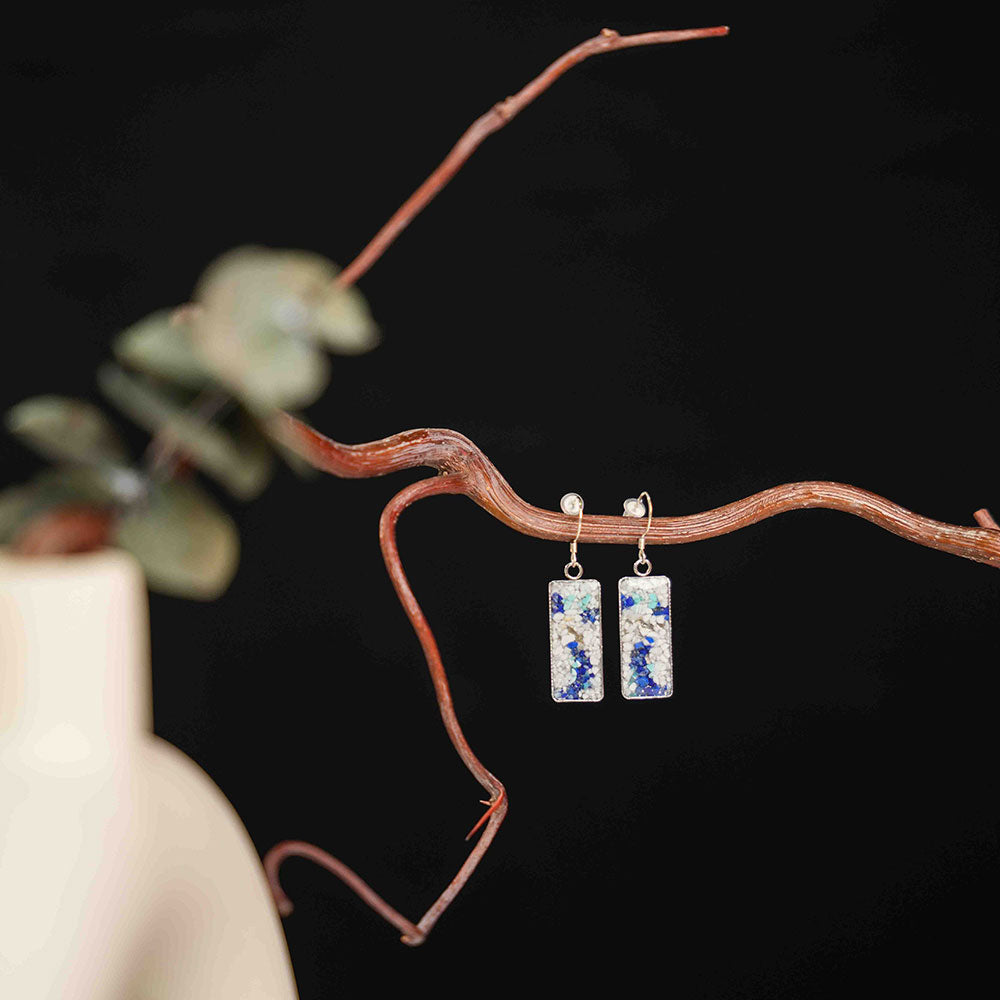 Color Stone Inlay Earrings: Beauty Bodhisattva Series, Dunhuang Style