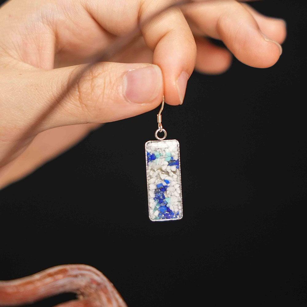 Color Stone Inlay Earrings: Beauty Bodhisattva Series, Dunhuang Style