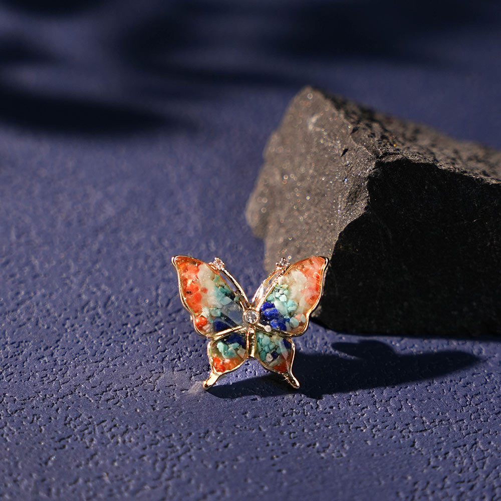 Dunhuang-Colored Butterfly Brooch