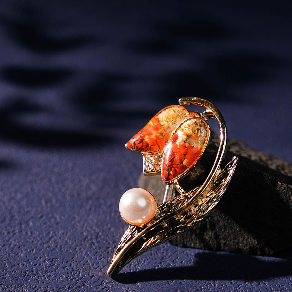 Red Tulip Brooch