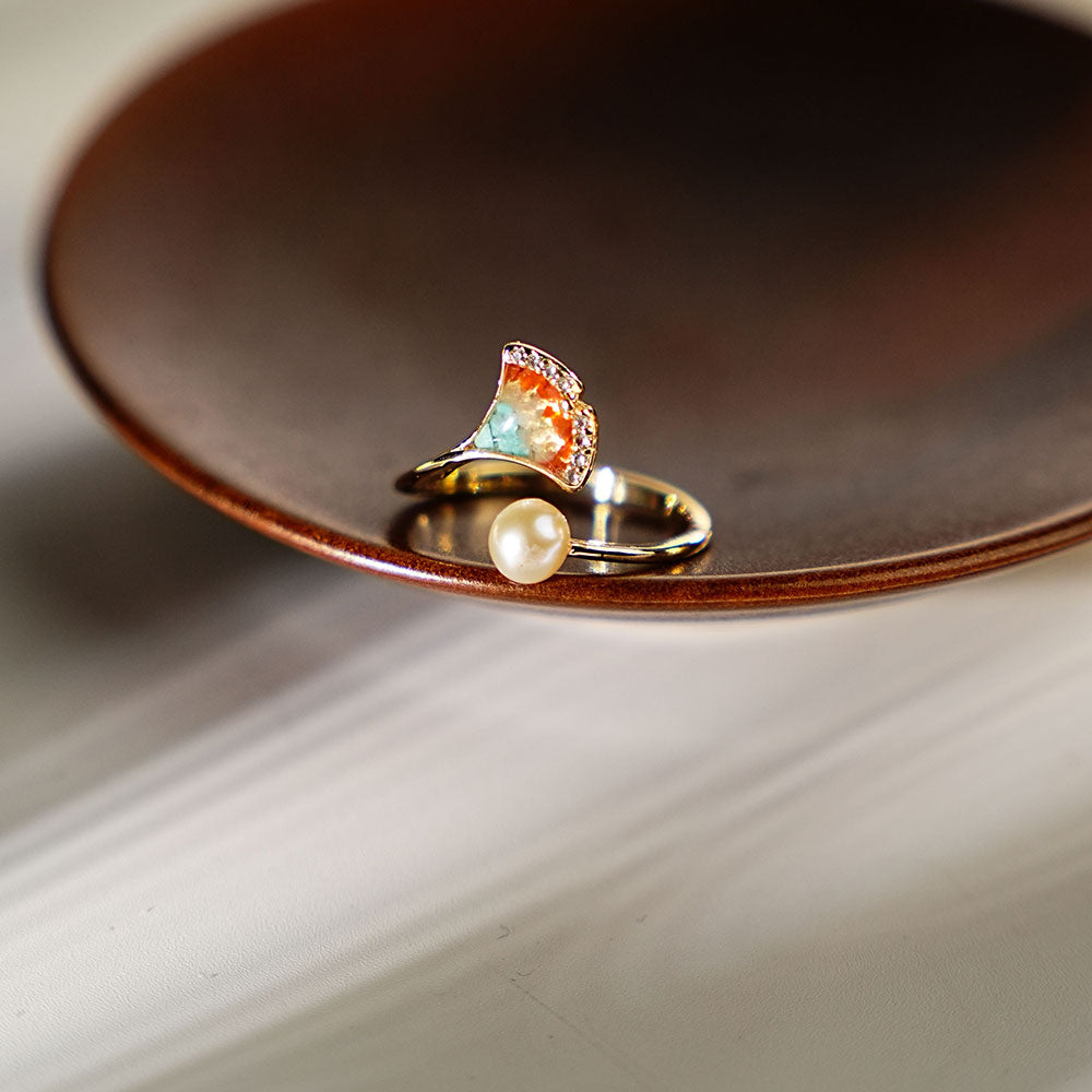 Dunhuang Ginkgo Leaf Ring