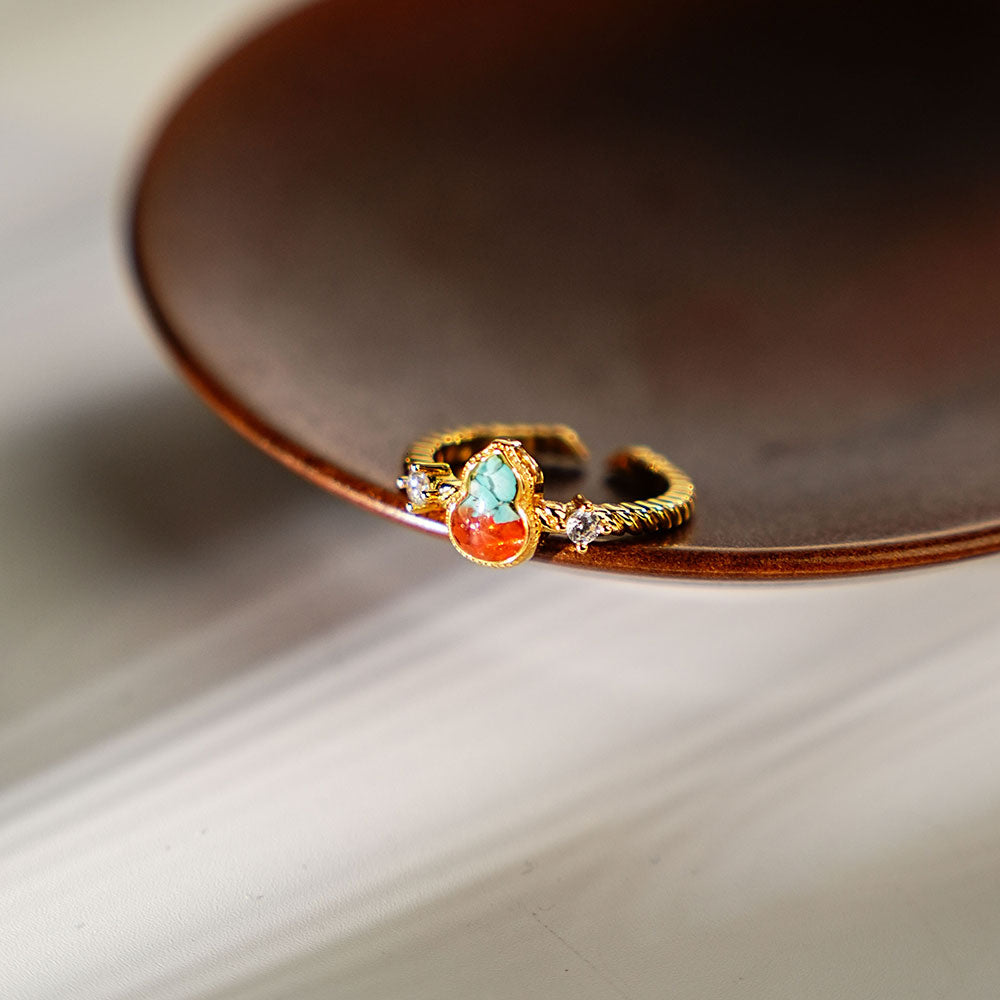 Dunhuang-Colored Gourd Ring