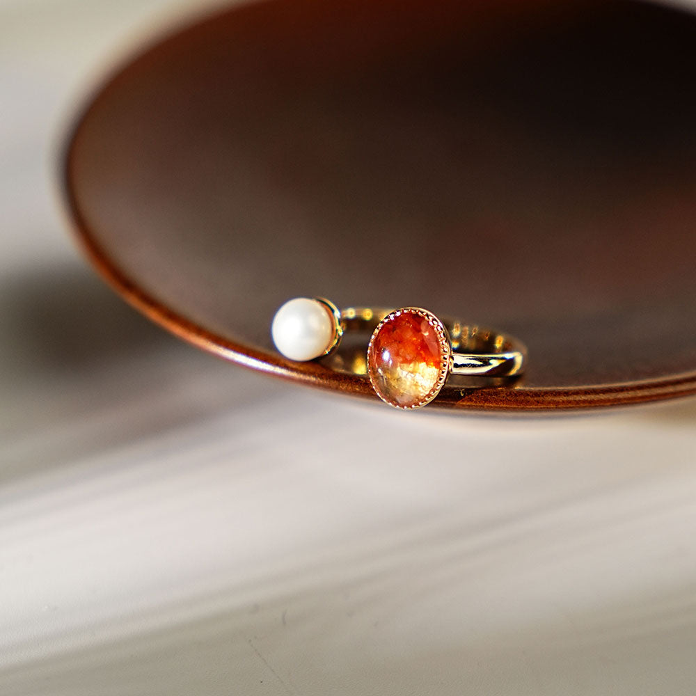 Oval Pearl Ring – Red & Prosperous Series