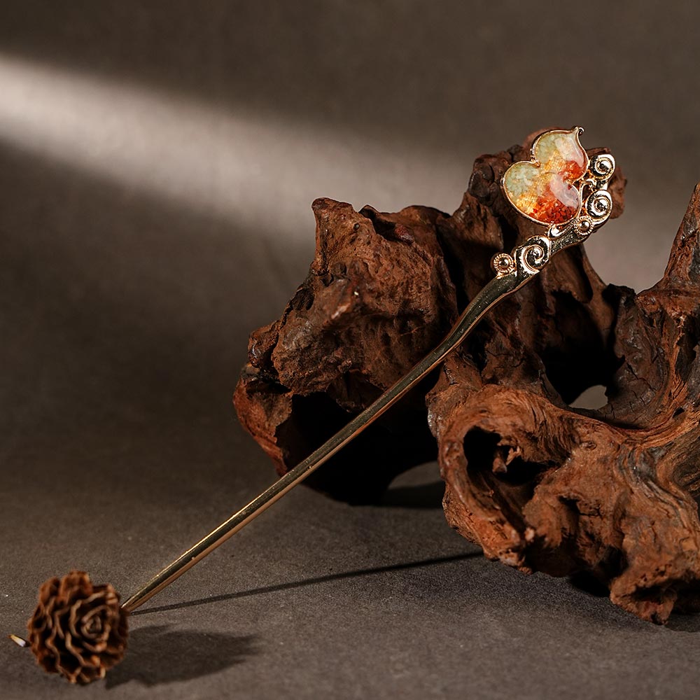 Double-Sided Cloud Gourd Hairpin