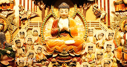 Transforming the Buddhist realm into a tangible material world.