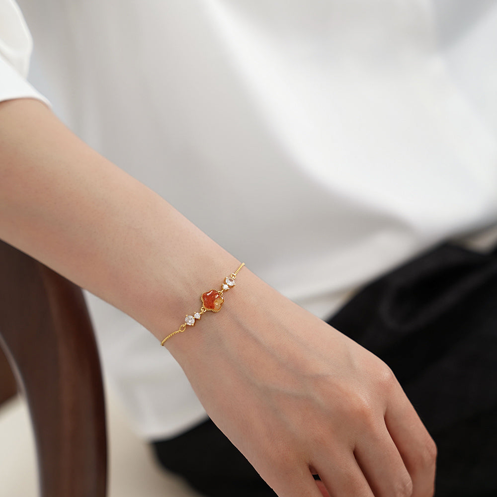 Dainty Adjustable Plum Blossom Bracelet
