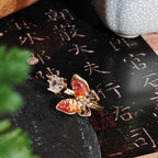 Color Stone Inlay Ring: Prosperous Series Butterfly Design B