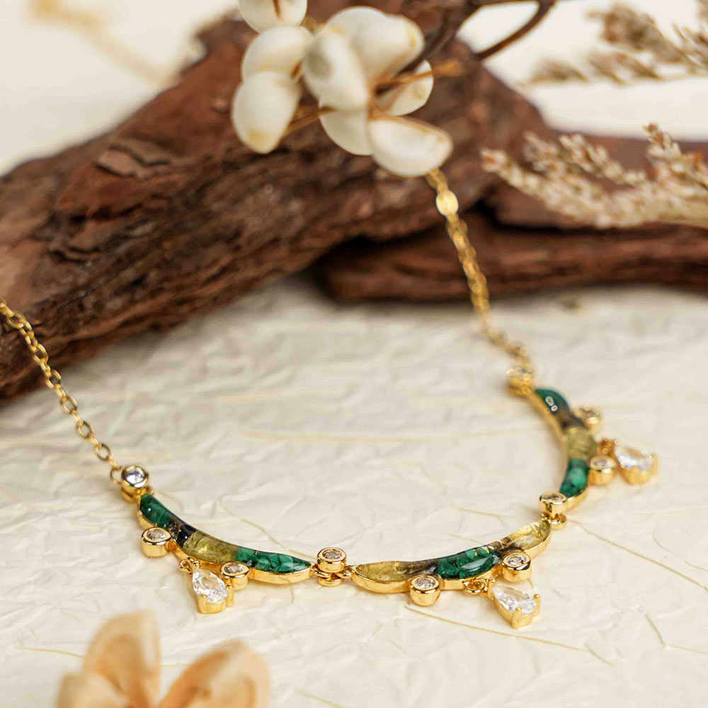 Color Stone Inlay Ying Luo Necklace – The Conjured City, Dunhuang Series