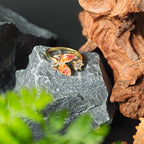 Color Stone Inlay Ring: Prosperous Series Butterfly Design B