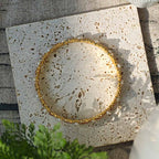 Color Stone Inlay Heavy Pearl Bracelet with Openwork Peach Blossom Design Prosperous Red Series