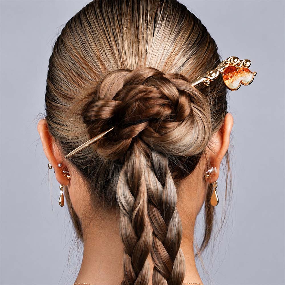 Double-Sided Cloud Gourd Hairpin