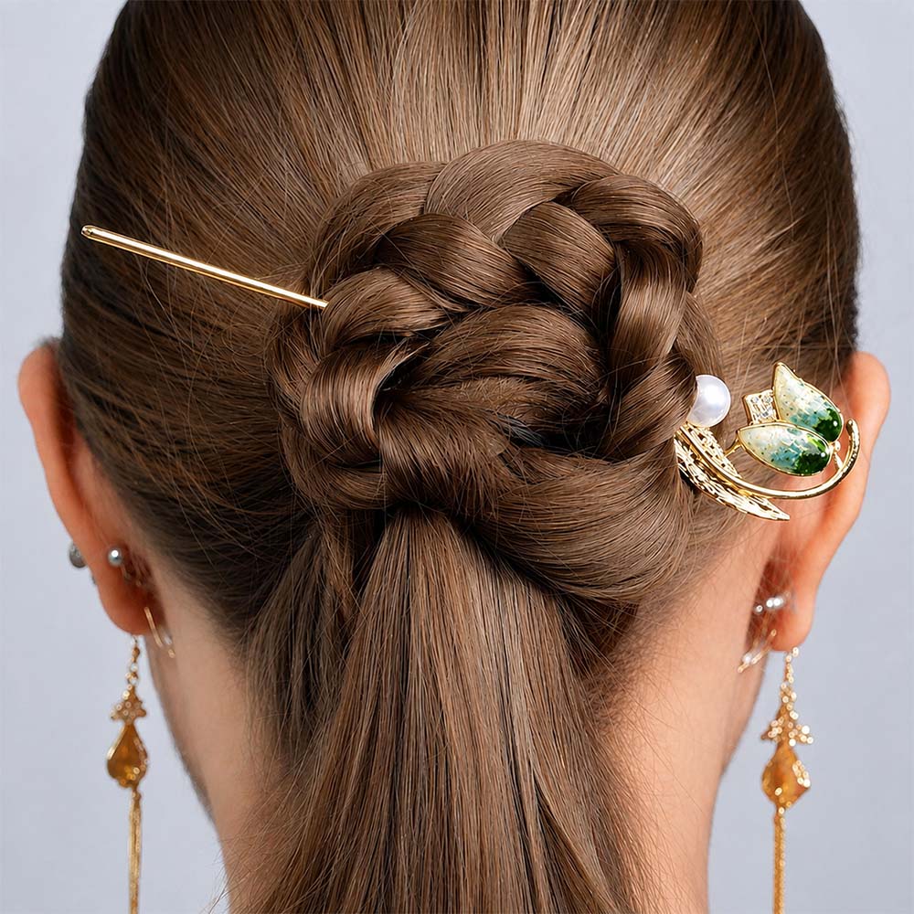 Tulip Hair Stick——Elegant Hair Accessory for Bun Hairstyles