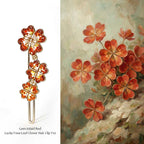 Colorful Stone Inlay Four-Leaf Clover Hair Clip