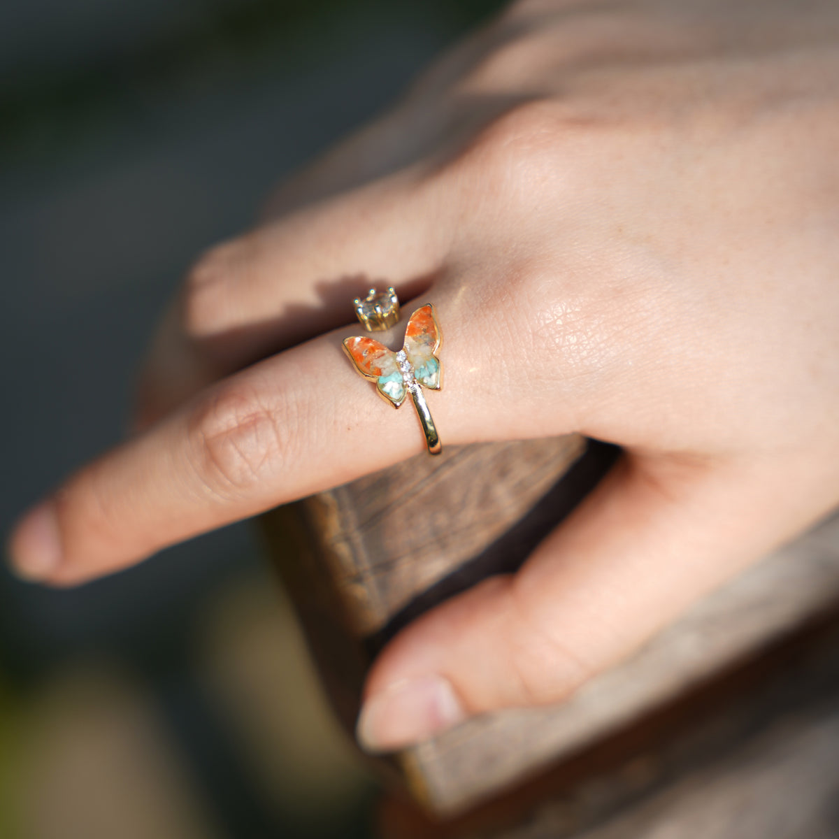 Dunhuang Color Butterfly Ring