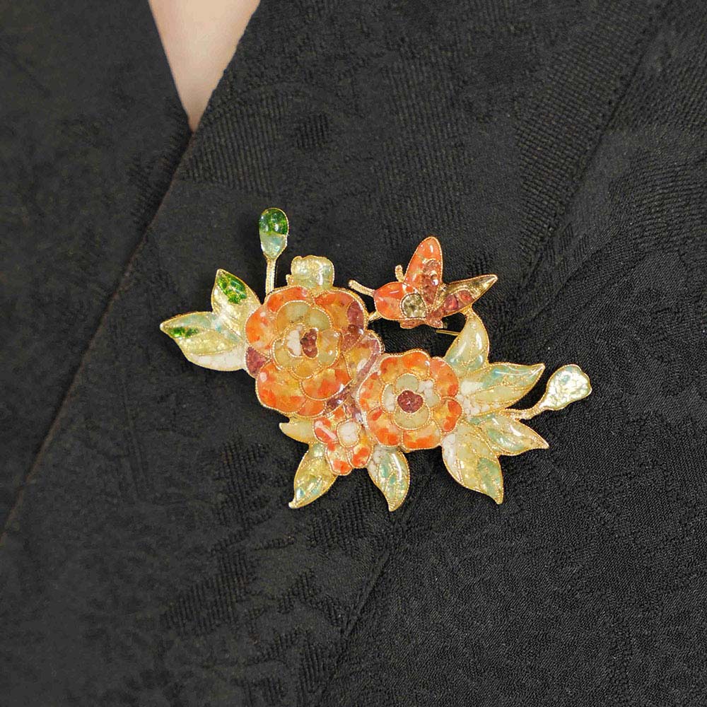 Color Stone Inlay Peony Brooch – Prosperity Bloom