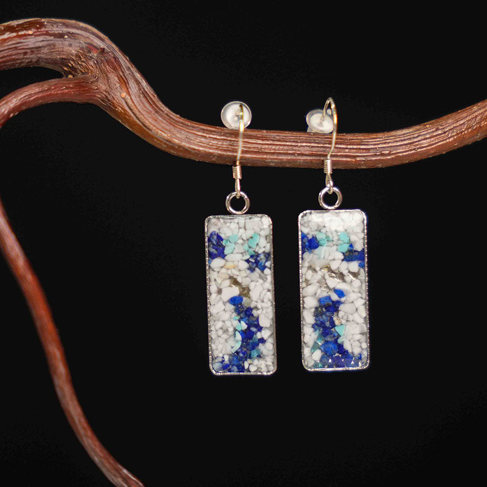 Color Stone Inlay Earrings: Beauty Bodhisattva Series, Dunhuang Style