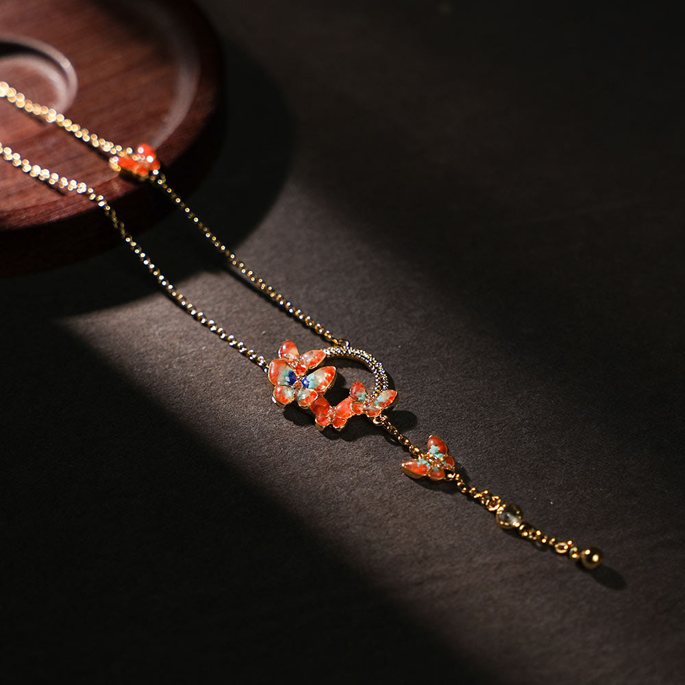 Butterfly Necklace – Dunhuang Red