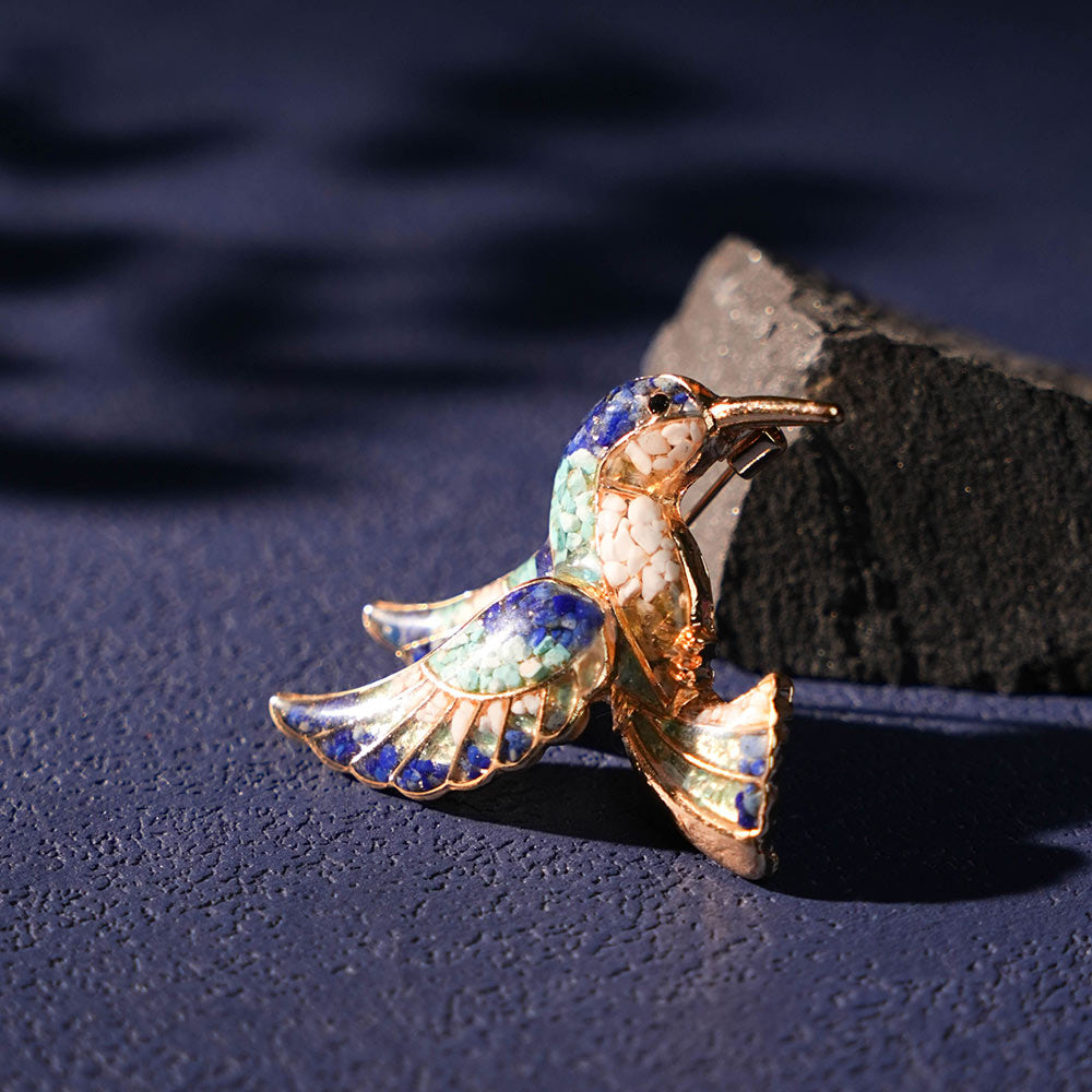 Vintage Brooch: Kingfisher Collection