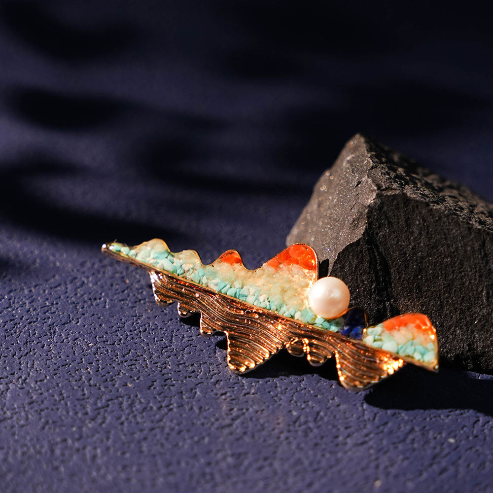 Dunhuang Landscape Reflection Brooch
