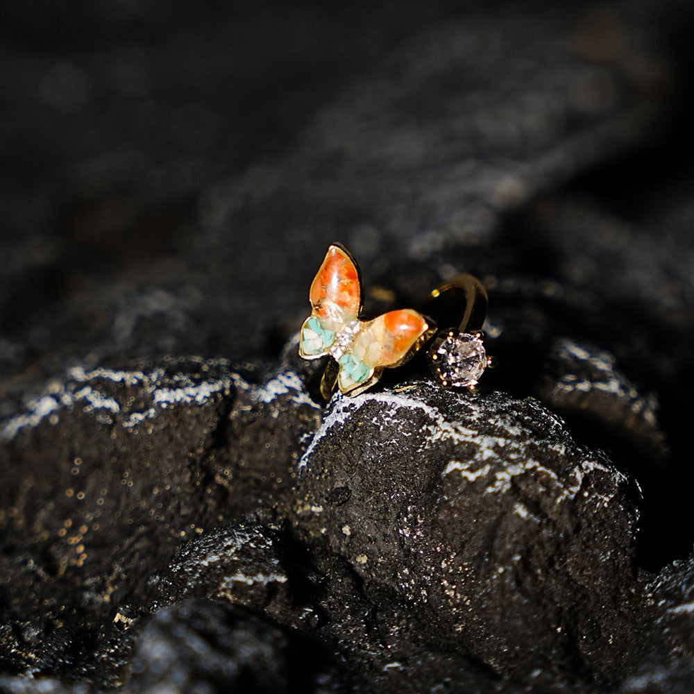 Dunhuang Color Butterfly Ring