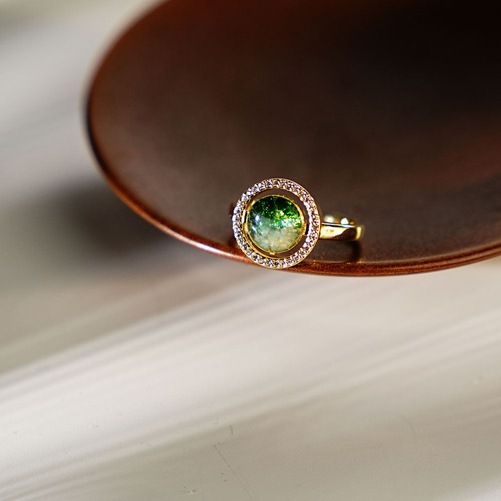 Jadeite Green Big Round Bean Ring