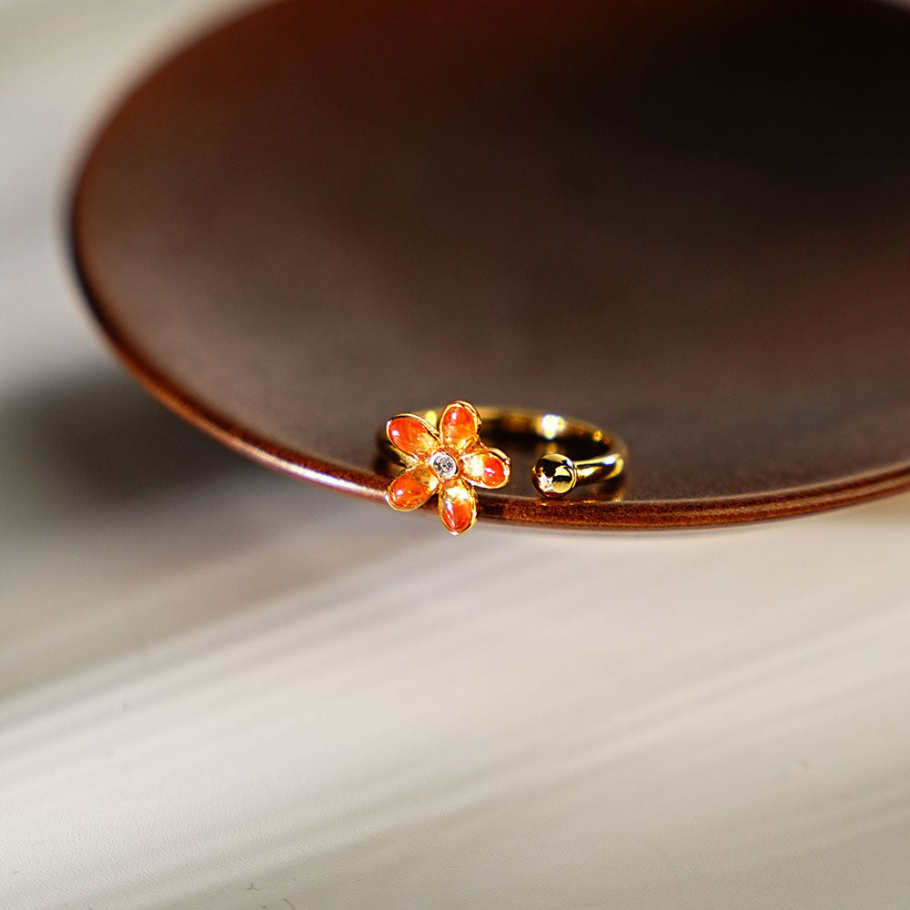 Red Prosperity Daisy Ring