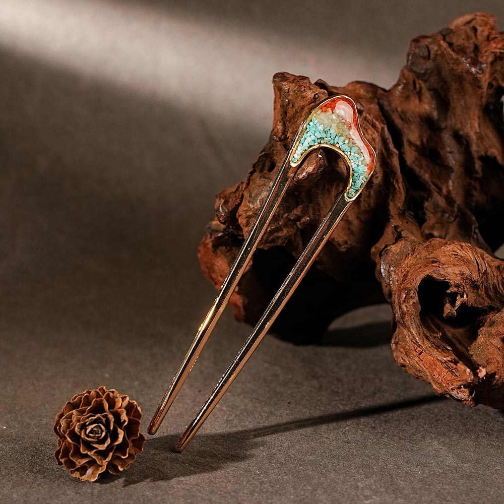 Nanhong Freeform Hairpin, Dunhuang Red