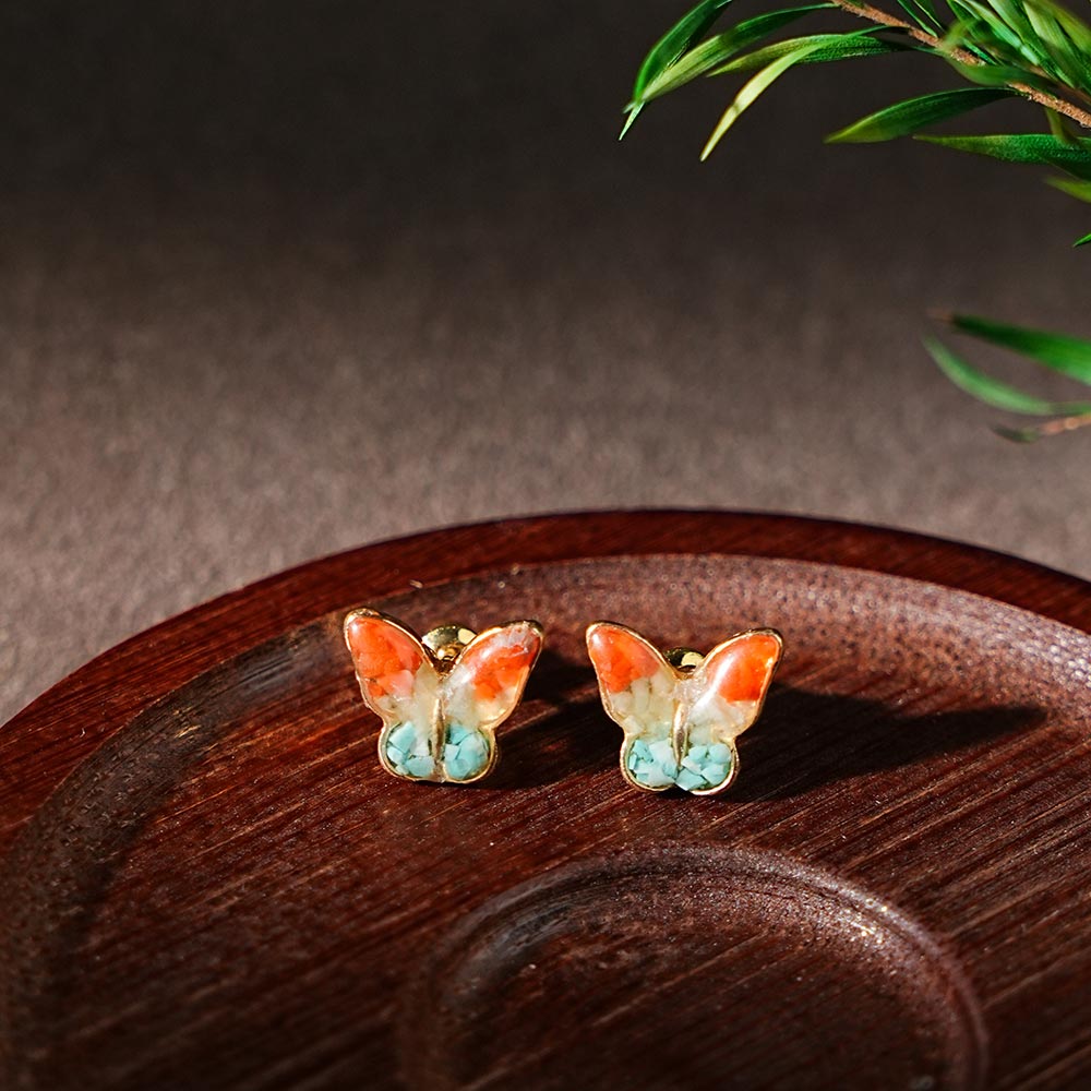 Small Butterfly Stud Earrings – Dunhuang Series